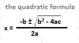 the quadratic formula