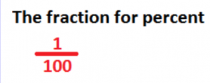 the fraction for percent