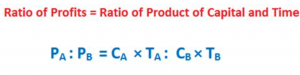 ratio of product of capital and time